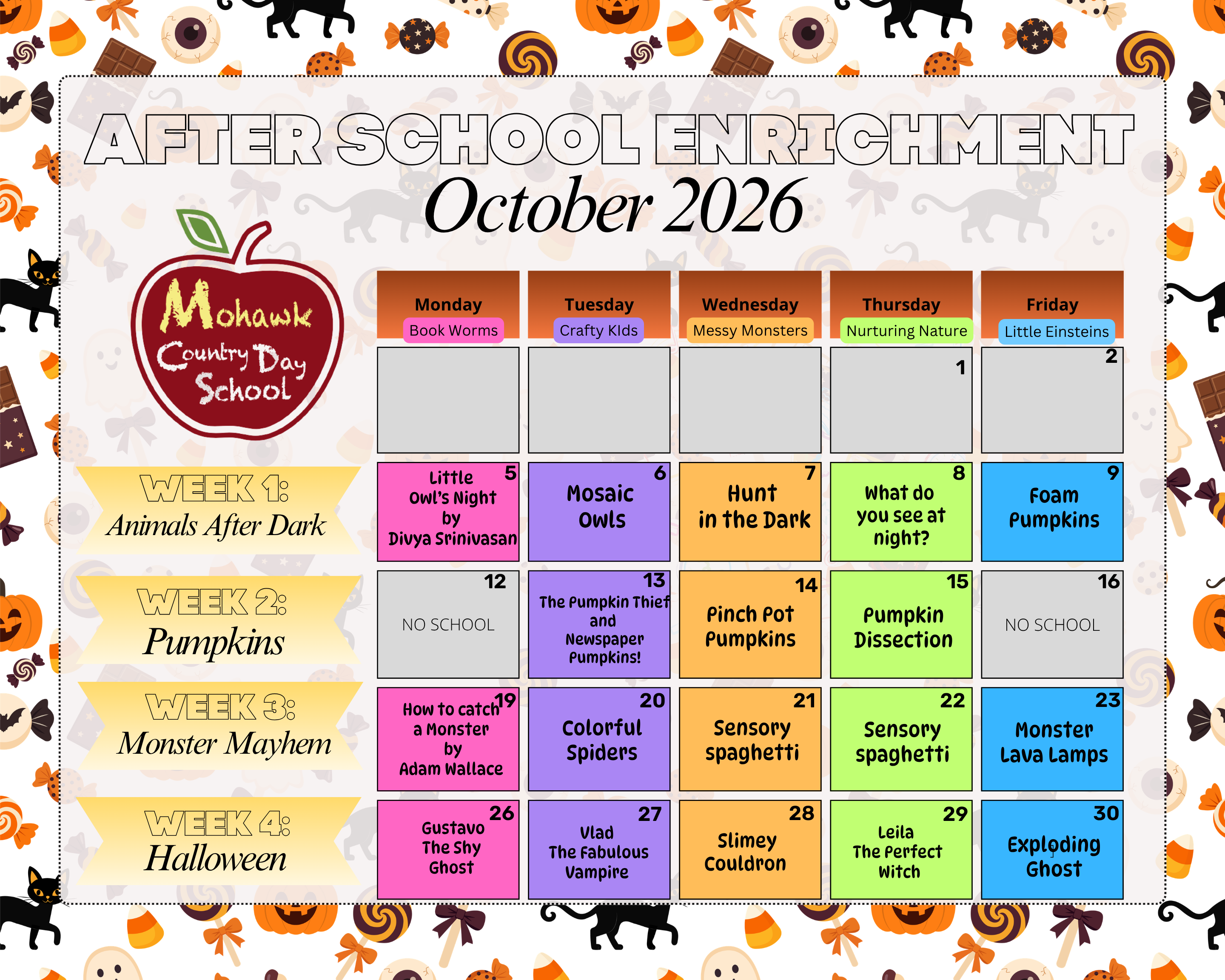 OCTOBER ENRICHMENT CAL 26 website